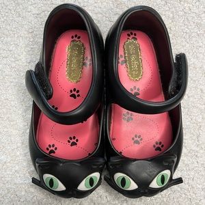 Mini Melissa Cat Mary Jane Shoes Size 6 Toddler